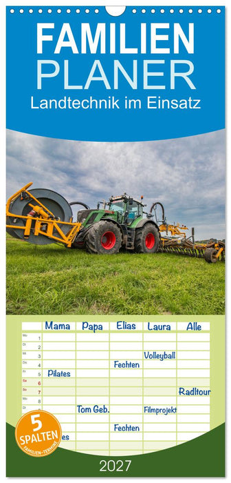 Landtechnik im Einsatz (CALVENDO Familienplaner 2027)