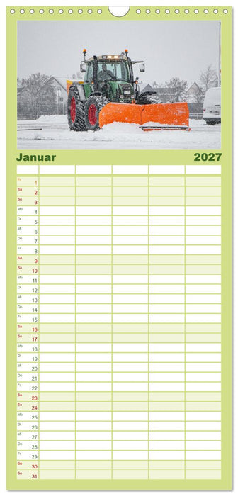 Landtechnik im Einsatz (CALVENDO Familienplaner 2027)