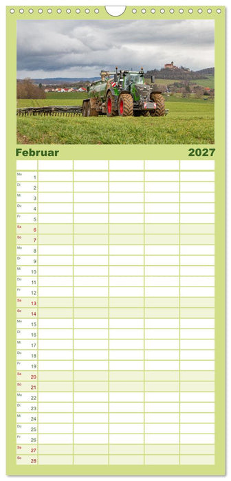 Landtechnik im Einsatz (CALVENDO Familienplaner 2027)