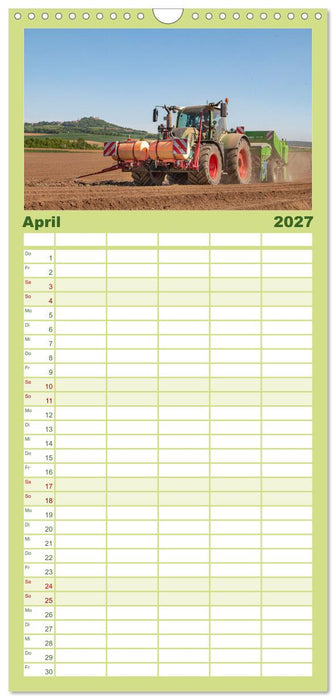 Landtechnik im Einsatz (CALVENDO Familienplaner 2027)