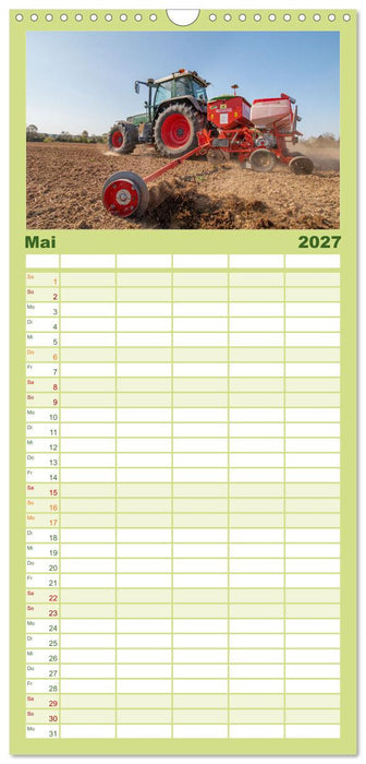 Landtechnik im Einsatz (CALVENDO Familienplaner 2027)