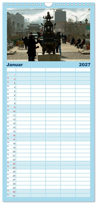 UB, Ulan Bator, Ulaanbaatar (CALVENDO Familienplaner 2027)