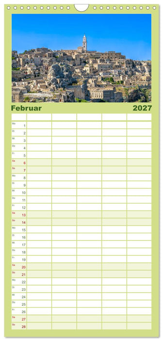 Matera - Die Stadt der Sassi (CALVENDO Familienplaner 2027)