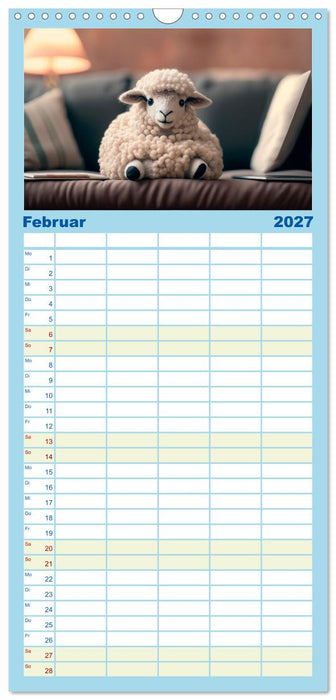 Die Schafe sind los Wollige Aussichten (CALVENDO Familienplaner 2027)