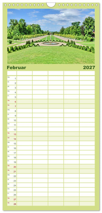Schlossgarten Neustrelitz (CALVENDO Familienplaner 2027)