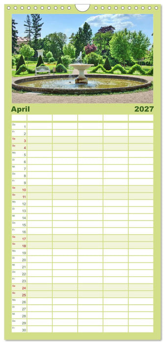 Schlossgarten Neustrelitz (CALVENDO Familienplaner 2027)