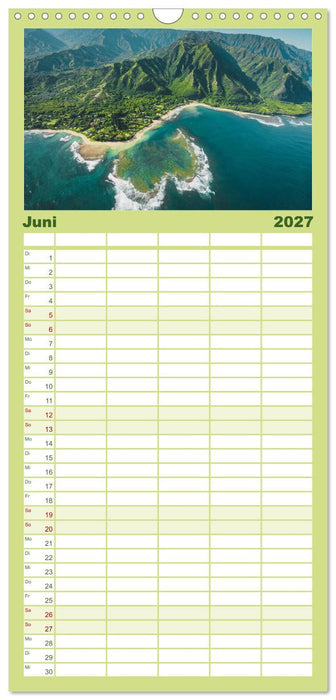 Hawaii - Wunderschöne Einblicke in das Naturparadies. (CALVENDO Familienplaner 2027)