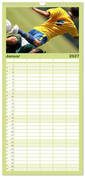 Fußball - pure Leidenschaft (CALVENDO Familienplaner 2027)
