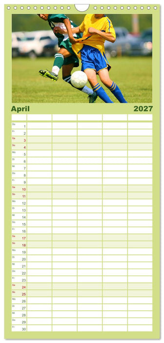 Fußball - pure Leidenschaft (CALVENDO Familienplaner 2027)