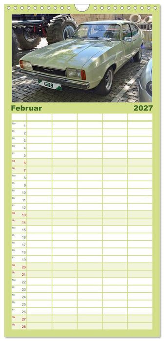 Automobile Träume der 70er (CALVENDO Familienplaner 2027)