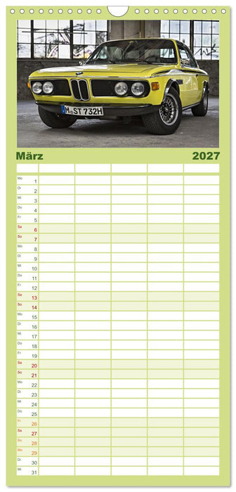 Automobile Träume der 70er (CALVENDO Familienplaner 2027)