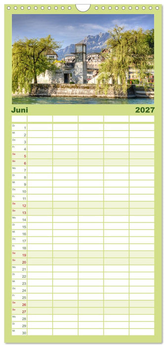 Luzern an der Reuss (CALVENDO Familienplaner 2027)