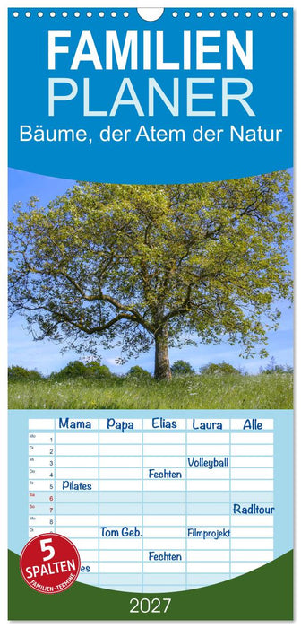 Bäume, der Atem der Natur (CALVENDO Familienplaner 2027)