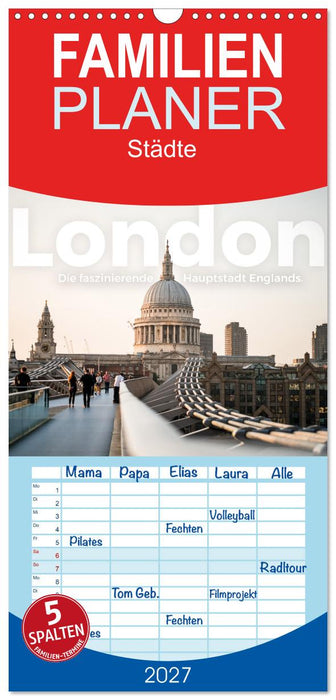London - Die faszinierende Hauptstadt Englands. (CALVENDO Familienplaner 2027)