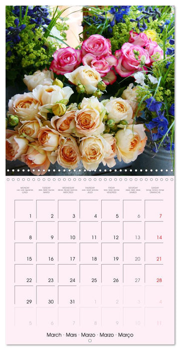J'adore les roses (CALVENDO Calendrier mensuel 2027)