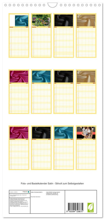 Foto- und Bastelkalender Satin - Stilvoll zum Selbstgestalten (CALVENDO Familienplaner 2027)