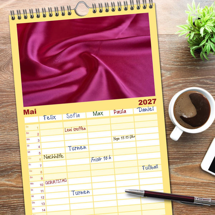 Foto- und Bastelkalender Satin - Stilvoll zum Selbstgestalten (CALVENDO Familienplaner 2027)