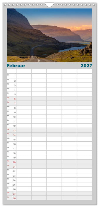 Island - Die spektakuläre Insel im Norden. (CALVENDO Familienplaner 2027)