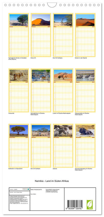 Namibia - Land im Süden Afrikas (CALVENDO Familienplaner 2027)