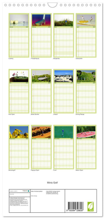 Minis Golf (CALVENDO Familienplaner 2027)