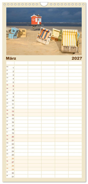Traumstrände der Nordsee (CALVENDO Familienplaner 2027)