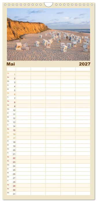 Traumstrände der Nordsee (CALVENDO Familienplaner 2027)