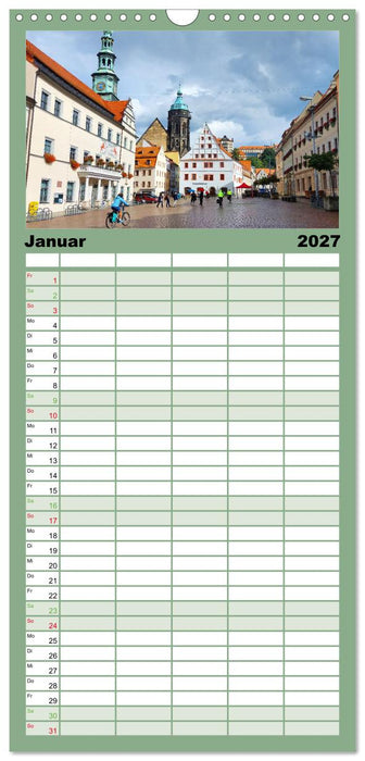 Pirna - Tor zur Sächsischen Schweiz (CALVENDO Familienplaner 2027)