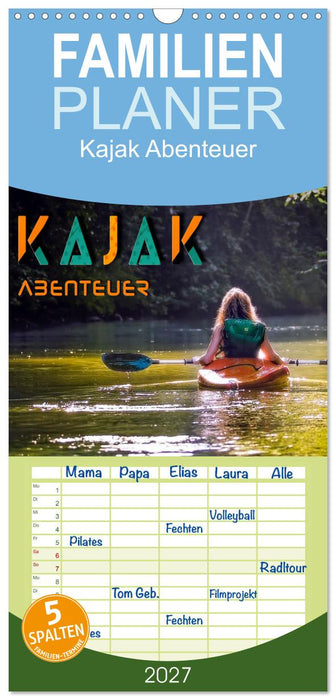 Kajak Abenteuer (CALVENDO Familienplaner 2027)