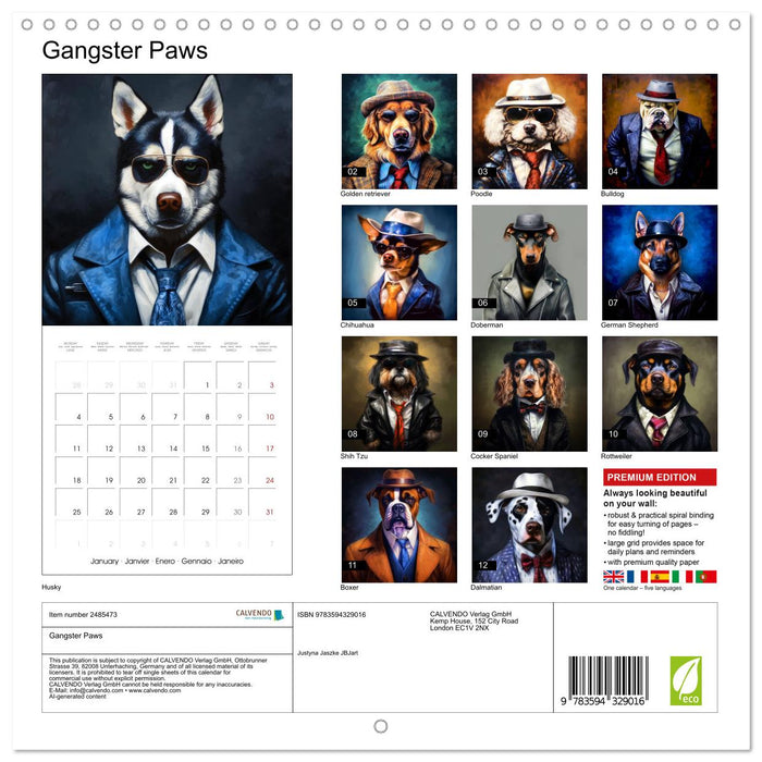 Gangster Paws (CALVENDO Monthly Calendar 2027)