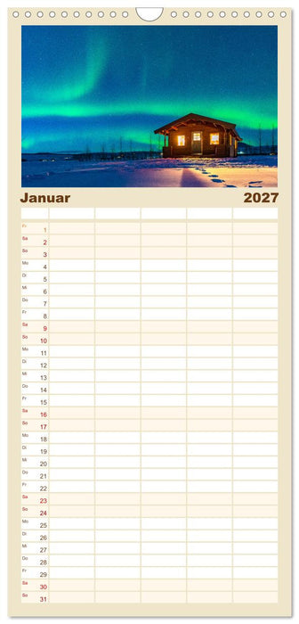 Naturwunder Polarlicht (CALVENDO Familienplaner 2027)