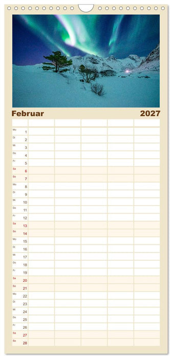 Naturwunder Polarlicht (CALVENDO Familienplaner 2027)