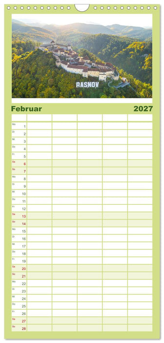 Rumänien - Zwischen Gebirgen und dem Meer. (CALVENDO Familienplaner 2027)