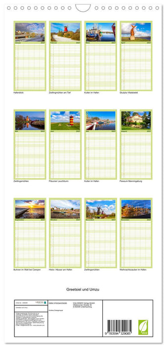 Greetsiel und Umzu (CALVENDO Familienplaner 2027)