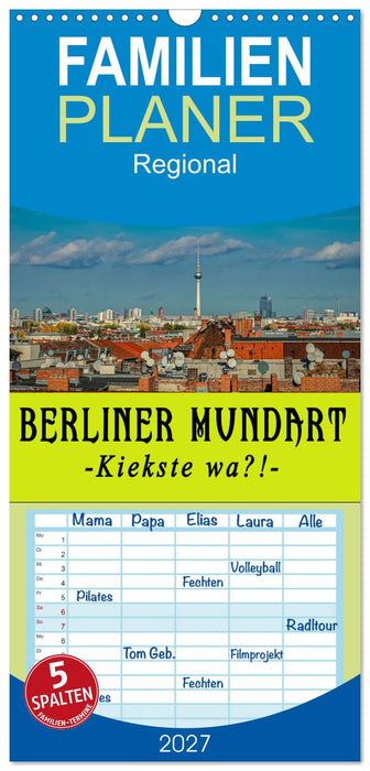 Berliner Mundart (CALVENDO Familienplaner 2027)
