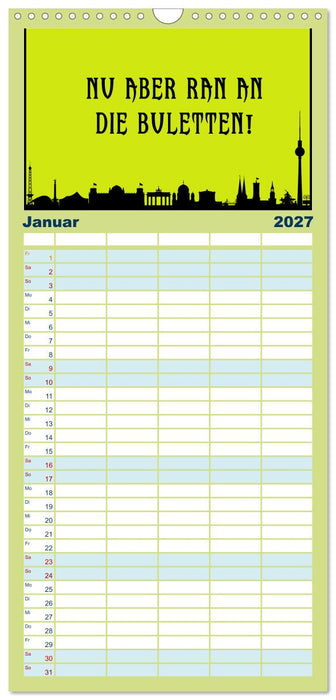 Berliner Mundart (CALVENDO Familienplaner 2027)
