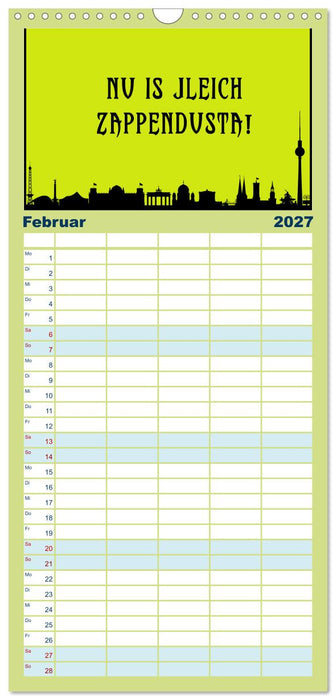 Berliner Mundart (CALVENDO Familienplaner 2027)