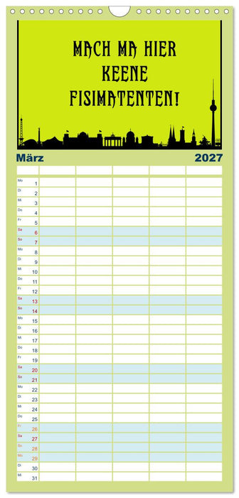 Berliner Mundart (CALVENDO Familienplaner 2027)