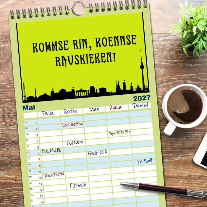 Berliner Mundart (CALVENDO Familienplaner 2027)