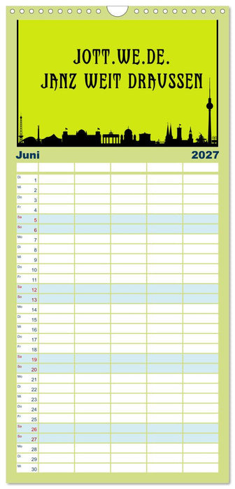 Berliner Mundart (CALVENDO Familienplaner 2027)