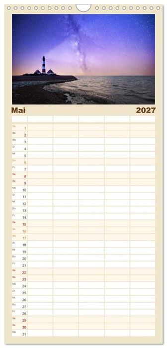 Leuchttürme - An den schönsten Küsten. (CALVENDO Familienplaner 2027)