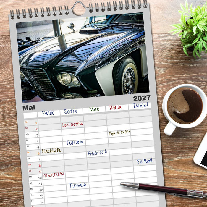 Oldtimer: detailverliebt (CALVENDO Familienplaner 2027)