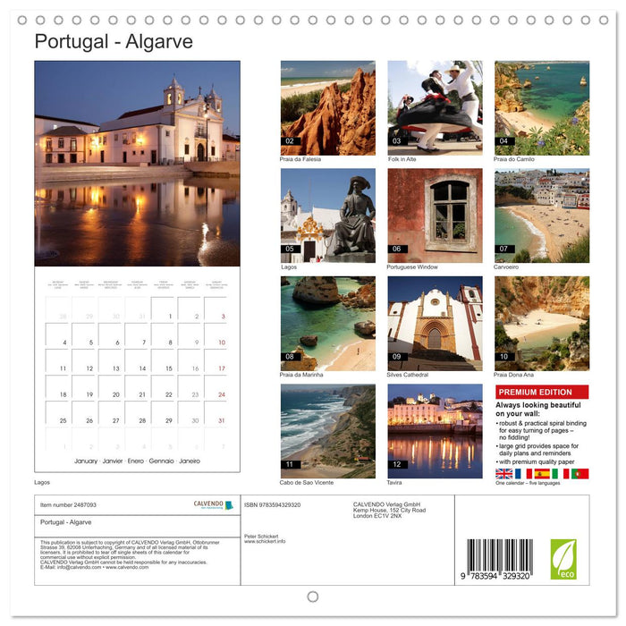 Portugal - Algarve (CALVENDO Monthly Calendar 2027)
