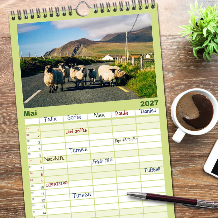 Wir sehen uns in Irland - Ring of Beara und Ring of Kerry (CALVENDO Familienplaner 2027)