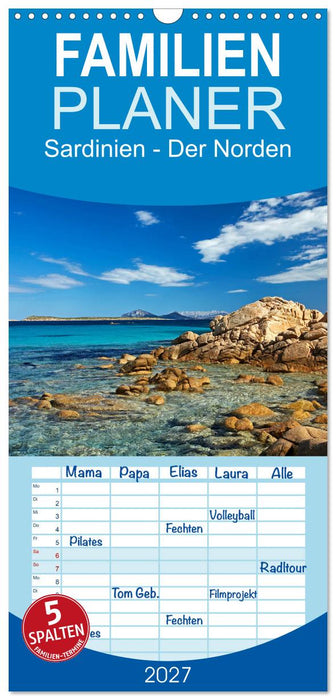Sardinien - Der Norden (CALVENDO Familienplaner 2027)