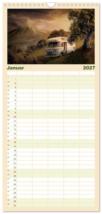 Camping macht glücklich! (CALVENDO Familienplaner 2027)
