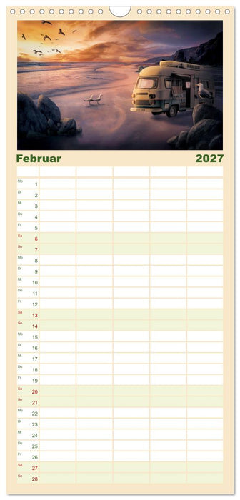 Camping macht glücklich! (CALVENDO Familienplaner 2027)