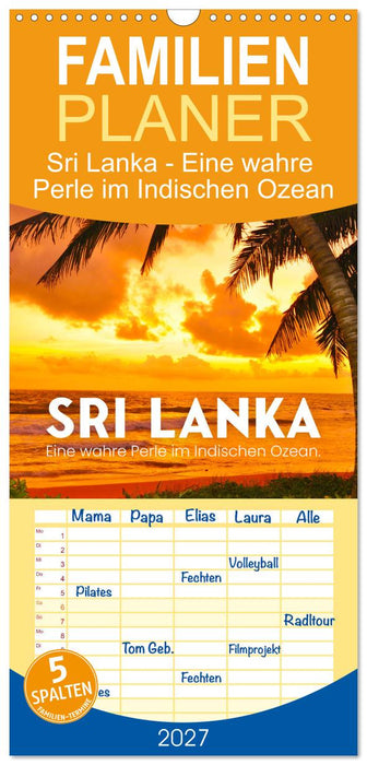 Sri Lanka - Eine wahre Perle im Indischen Ozean (CALVENDO Familienplaner 2027)