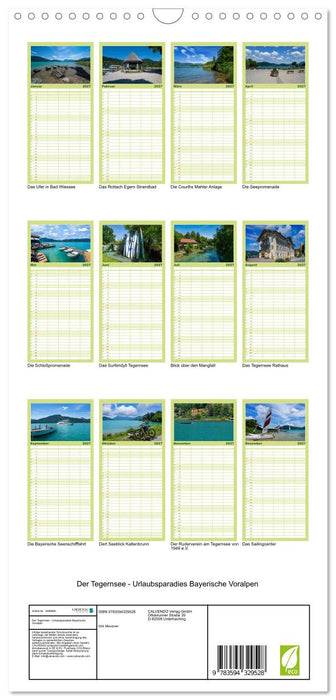 Der Tegernsee - Urlaubsparadies Bayerische Voralpen (CALVENDO Familienplaner 2027)