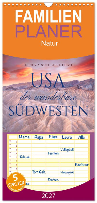 USA Der wunderbare Südwesten (CALVENDO Familienplaner 2027)