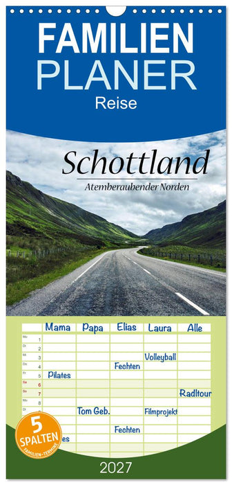 Schottland, Atemberaubender Norden (CALVENDO Familienplaner 2027)